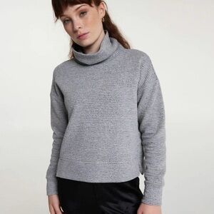 CALIA Lunar Jacquard Funnel Neck Size XS Gray